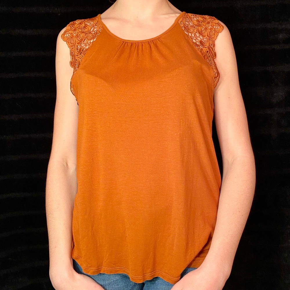 H&M Summer Top with Lace Shoulders